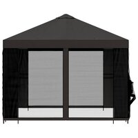 Tuin Gazebo met Zijwanden 3 x 3 m Antracietkleurig 6
