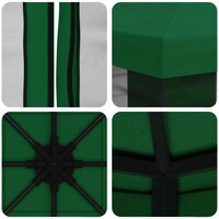 Tuin Gazebo met Zijwanden 3 x 3 m Groen Polyester en staal 7