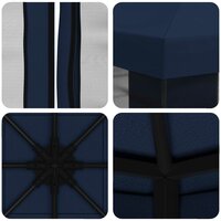 Tuin Gazebo met Zijwanden 3 x 3 m Blauw Polyester en staal 7