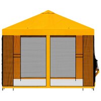 Tuin Gazebo met Zijwanden 3 x 3 m Geel Polyester en staal 6