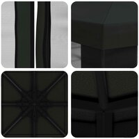 Tuin Gazebo met Zijwanden 3 x 3 m Zwart Polyester en staal 7