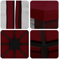 Tuin Gazebo met Zijwanden 3 x 3 m Bordeauxrood 7