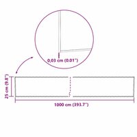 Grasrand 1000 x 25 x 0,03 cm Gegalvaniseerd staal zilver 9