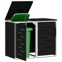 Containerombouw for 2 Bins 240L Roestvrij staal Zwart 3