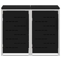 Containerombouw for 2 Bins 240L Roestvrij staal Zwart 7
