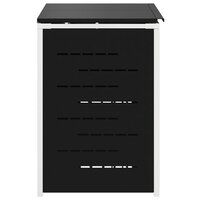 Containerombouw for 2 Bins 240L Roestvrij staal Zwart 8