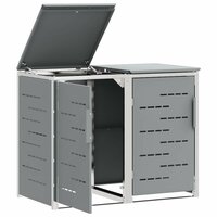 Containerombouw for 2 Bins 240L Roestvrij staal Grijs 6