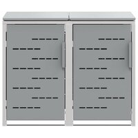 Containerombouw for 2 Bins 240L Roestvrij staal Grijs 7