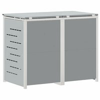 Containerombouw for 2 Bins 240L Roestvrij staal Grijs 9