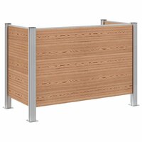 Afvalbak Schutting Bruin 161 x 85 x 115 cm Aluminium en WPC 2