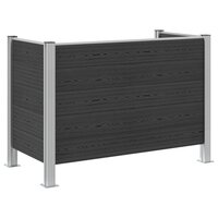 Afvalbak Schutting Grijs 161 x 85 x 115 cm Aluminium en WPC 2