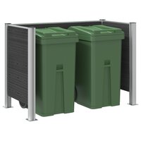 Afvalbak Schutting Grijs 161 x 85 x 115 cm Aluminium en WPC 3