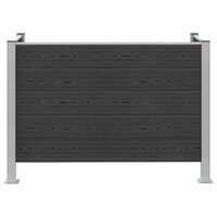Afvalbak Schutting Grijs 161 x 85 x 115 cm Aluminium en WPC 4