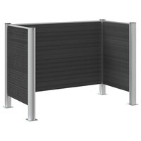 Afvalbak Schutting Grijs 161 x 85 x 115 cm Aluminium en WPC 6