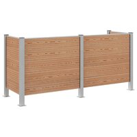Afvalbak Schutting Bruin 237 x 85 x 115 cm Aluminium en WPC 2