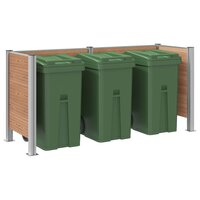 Afvalbak Schutting Bruin 237 x 85 x 115 cm Aluminium en WPC 3