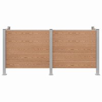 Afvalbak Schutting Bruin 237 x 85 x 115 cm Aluminium en WPC 4