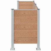 Afvalbak Schutting Bruin 237 x 85 x 115 cm Aluminium en WPC 5