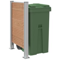 Afvalbak Schutting Bruin 85 x 12 x 115 cm Aluminium en WPC 3