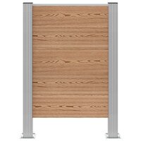 Afvalbak Schutting Bruin 85 x 12 x 115 cm Aluminium en WPC 4
