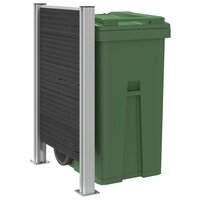 Afvalbak Schutting Grijs 85 x 12 x 115 cm Aluminium en WPC 3