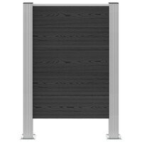 Afvalbak Schutting Grijs 85 x 12 x 115 cm Aluminium en WPC 4