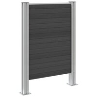 Afvalbak Schutting Grijs 85 x 12 x 115 cm Aluminium en WPC 5