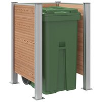 Afvalcontainer ombouw Bruin 85 x 85 x 115 cm Aluminium en WPC 3