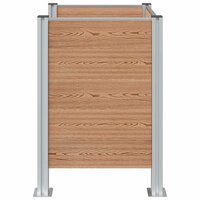 Afvalcontainer ombouw Bruin 85 x 85 x 115 cm Aluminium en WPC 5