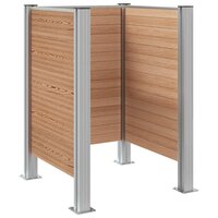 Afvalcontainer ombouw Bruin 85 x 85 x 115 cm Aluminium en WPC 6