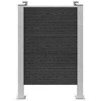 Afvalbak Schutting Grijs 85 x 85 x 115 cm Aluminium en WPC 4