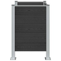 Afvalbak Schutting Grijs 85 x 85 x 115 cm Aluminium en WPC 5
