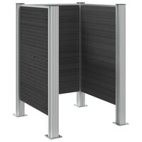 Afvalbak Schutting Grijs 85 x 85 x 115 cm Aluminium en WPC 6