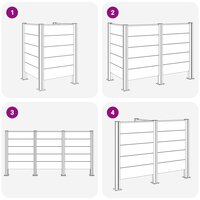 Afvalbak Schutting Grijs 85 x 85 x 115 cm Aluminium en WPC 9