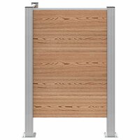 Afvalbak Schutting Bruin 85 x 85 x 115 cm Aluminium en WPC 4