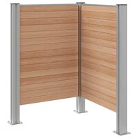 Afvalbak Schutting Bruin 85 x 85 x 115 cm Aluminium en WPC 5