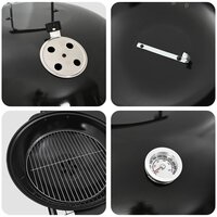 Houtskoolgrill met Rookbuizen 91 x 71 x 107 cm Staal Zwart 6