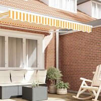 Luifeldoek volant Geel en Wit 230 x 20 cm Polyester 3