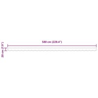 Luifeldoek volant Wit 580 x 20 cm Polyester 8