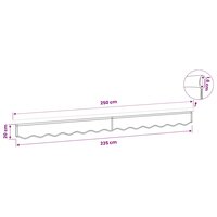 Luifeldoek volant Lichtgrijs 230 x 20 cm Polyester 7