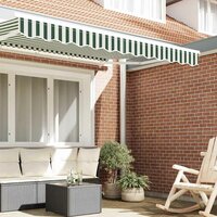 Luifeldoek volant Groen en Wit 280 x 20 cm Polyester 3