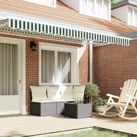 Luifeldoek volant Groen en Wit 380 x 20 cm Polyester 3