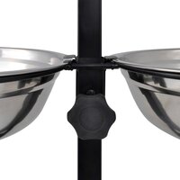 Voerstand en kom met hondenvoer Zilver en Zwart 57,5 x 26 cm 6