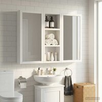 Badkamerwandkast Wit 20 x 10 x 50 cm Geconstrueerd hout 5