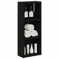Badkamerwandkast Zwarte Eik 20 x 10 x 50 cm Geconstrueerd hout 3