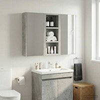Badkamerwandkast Beton Grijs 20 x 10 x 50 cm 5