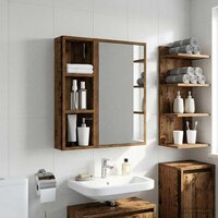 Badkamerwandkast Oudhout 20 x 10 x 60,5 cm Geconstrueerd hout 4