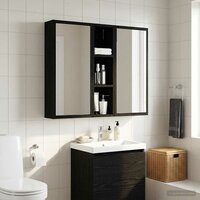 Badkamerwandkast Zwarte Eik 20 x 14 x 70 cm Geconstrueerd hout 5