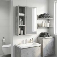 Badkamerwandkast Beton Grijs 20 x 14 x 70 cm 5