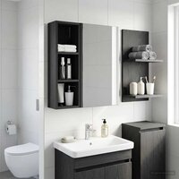 Badkamerwandkast Zwarte Eik 20 x 16 x 62,5 cm 5